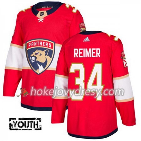 Dětské Hokejový Dres Florida Panthers James Reimer 34 Červená 2017-2018 Adidas Authentic